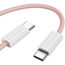 HYPHEN VIBE Braided Type C to C Cable - 60W - Pink - 1M