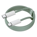 HYPHEN VIBE Braided Type C to C Cable - 60W - Green - 1M