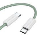 HYPHEN VIBE Braided Type C to C Cable - 60W - Green - 1M