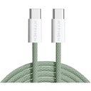 HYPHEN VIBE Braided Type C to C Cable - 60W - Green - 1M