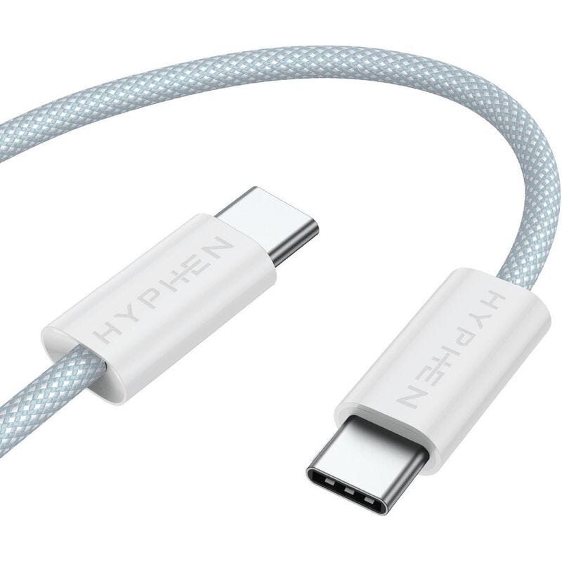 HYPHEN VIBE Braided Type C to C Cable - 60W - Blue - 1M