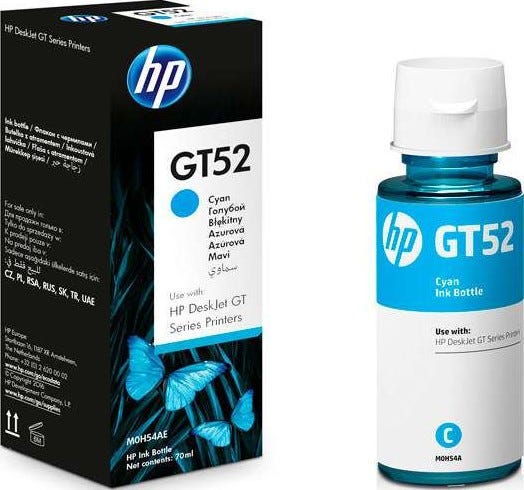 HP GT52 CYAN Ink Bottle M0H54AE
