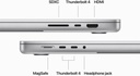 Apple MacBook Pro 14" M3 chip with 8 core CPU and 10 core GPU, 512GB SSD KB- ENG/ARB - Silver