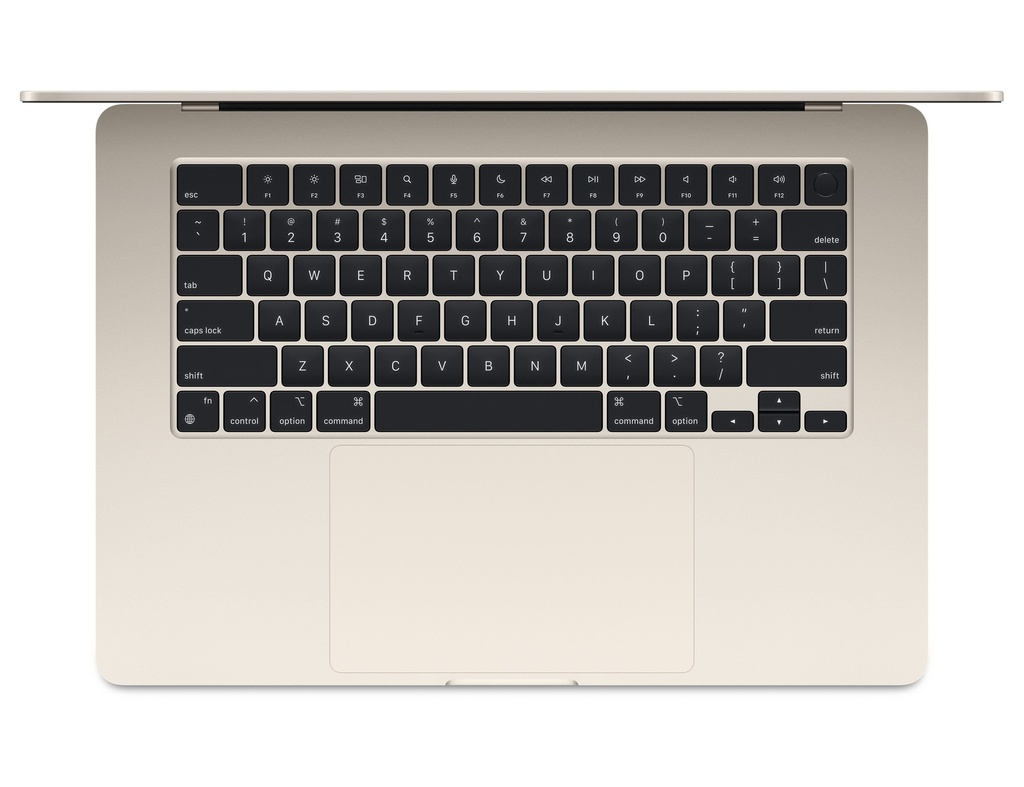 Apple MacBook Air 15" M3 chip with 8-core CPU and 10-core GPU, 8GB, 256GB SSD KB- ENG/ARB - Starlight