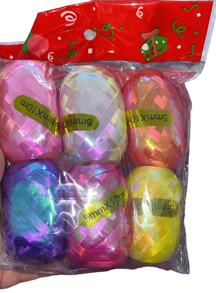 Ribbon Plastic 5MM   X   10M    Set of 6 pcs