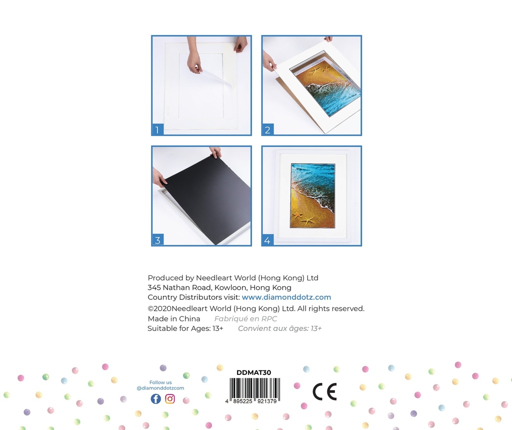 Mat Board 30 Twin Pack Black White 40 X 50 Diamond Dotz