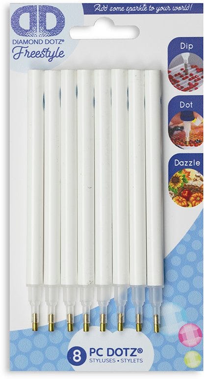 Styluses White Set of 8 Applicator Pens Freestyle DD