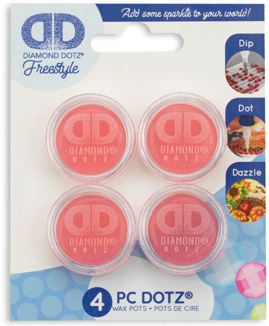 Wax Pots Pack of 4 Diamond Dotz