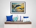 Dotting Diamond Set Dolphin Sunset kit with frame 31.50 x 42.00 CM