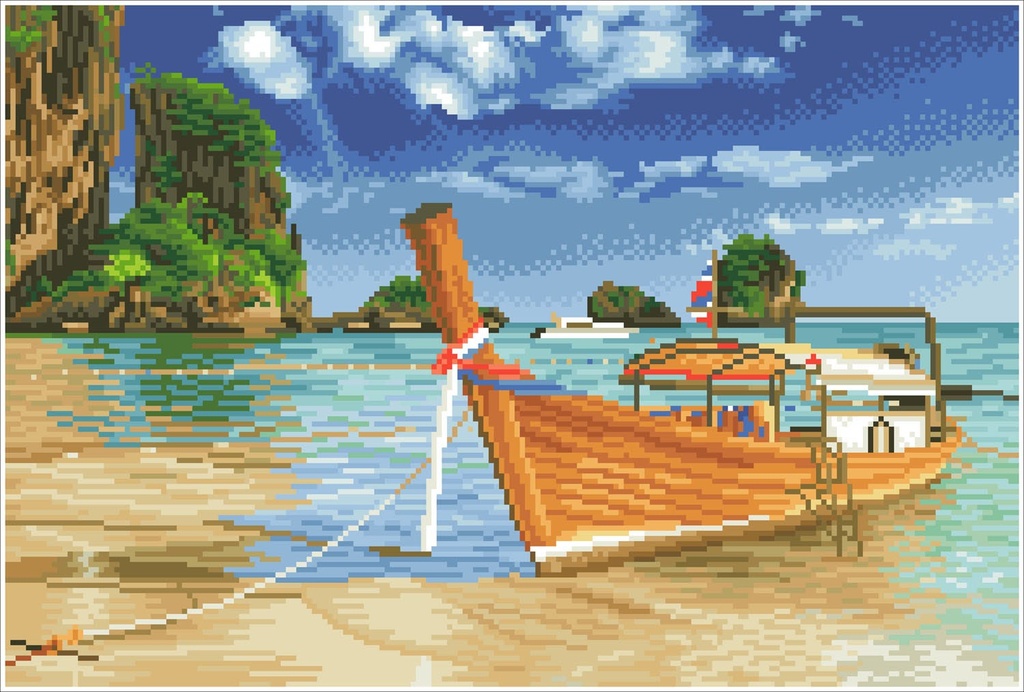 Dotting Diamond Set Thai escape kit with frame 35.00 x 52.00 CM