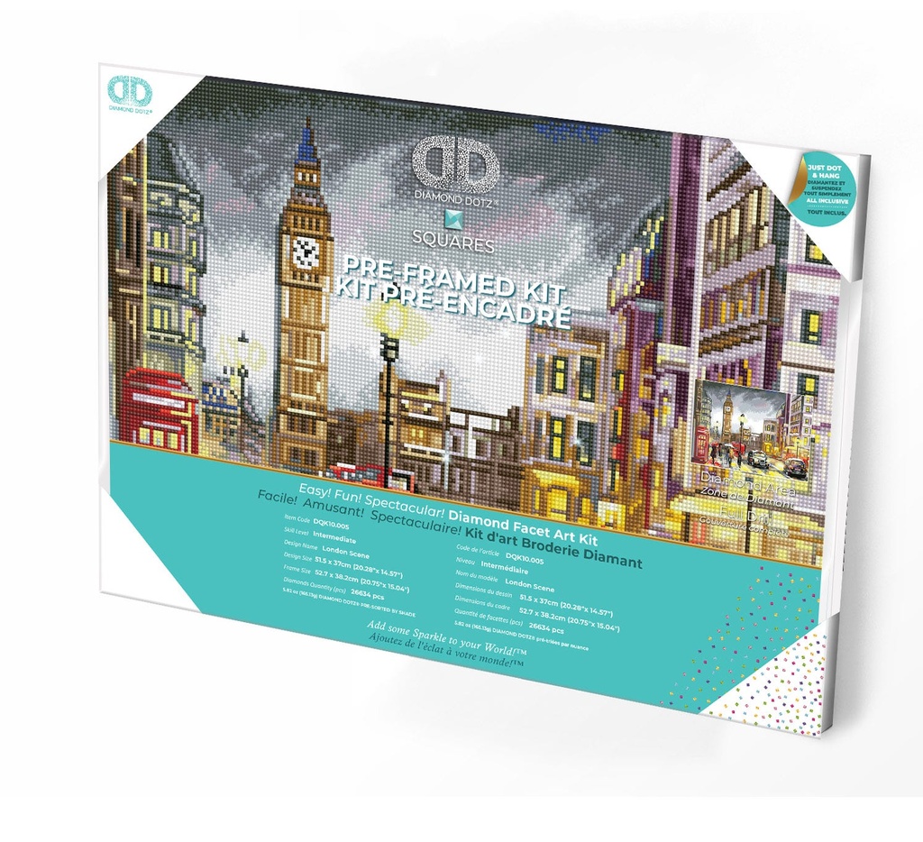 Dotting Diamond Set London Scene kit with frame 37.00 x 51.50 CM