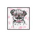 Dotting Diamond Set Hug A Pug with Frame 35.00 x 35.00 CM
