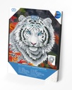 Dotting Diamond Set White Tiger in Autumn with Frame 45.72 x 35.50 CM