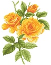 Dotting Diamond Set Yellow Rose Bouquet with Frame 36.00 x 28.00 CM