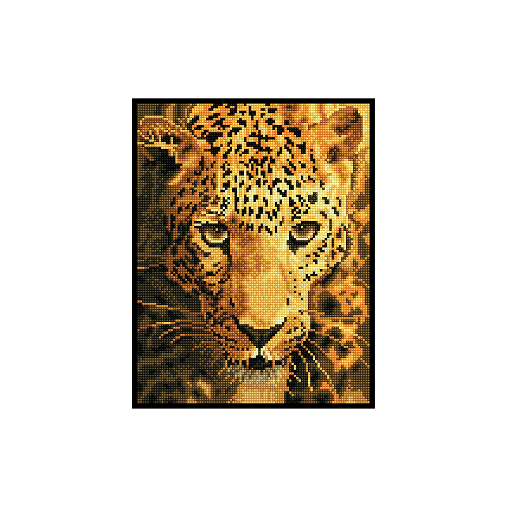Dotting Diamond Set Jaguar Prowl with Frame 35.50 x 27.50 CM