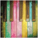 Dotting Diamond Set Piano Rainbow with Frame 30.00 x 30.00 CM