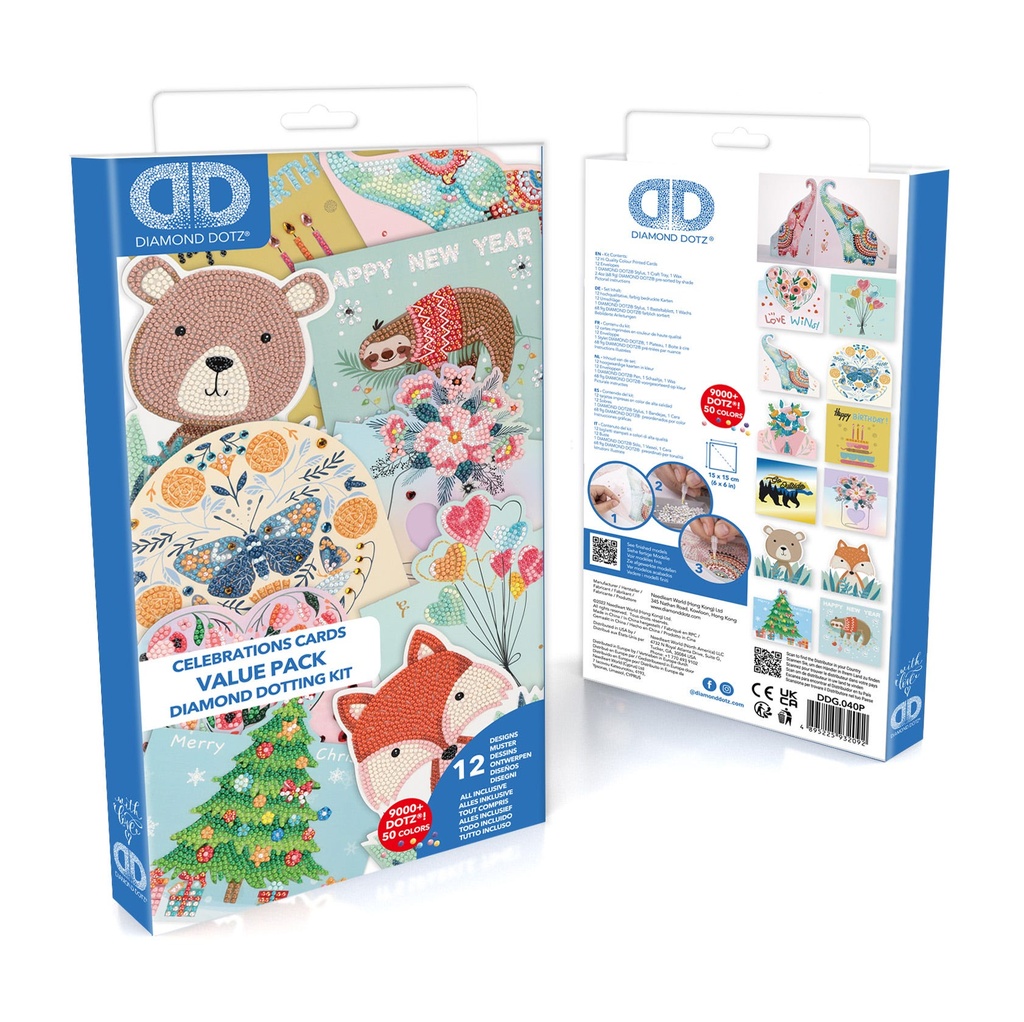 Greeting Cards Variety Value Pack 12 Cards 30.60 x 15.60 CM