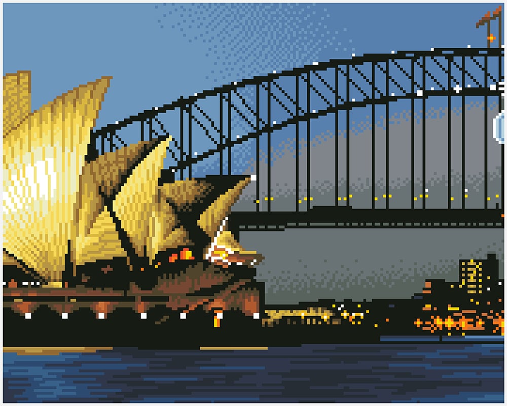 Dotting Diamond Sydney by night 40.64 x 50.80 CM