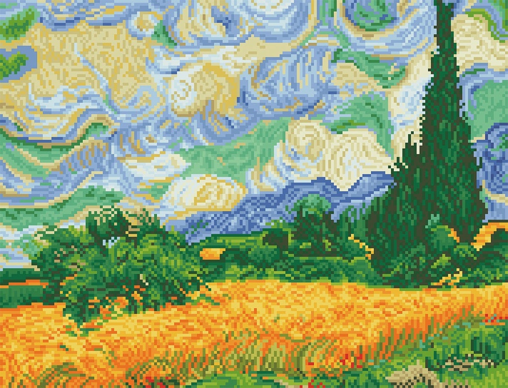Dotting Diamond Wheat Fields Van Gogh 39.00 x 51.00 CM