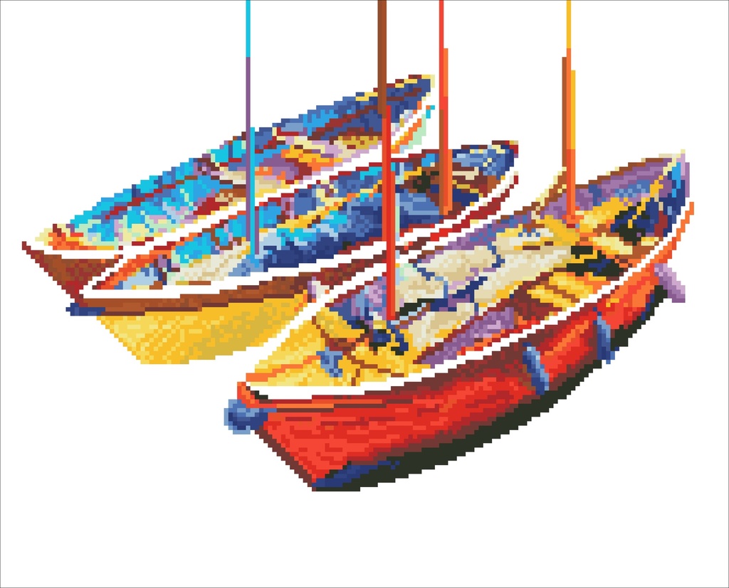 Dotting Diamond Dream Boats 38.00 x 47.00 CM