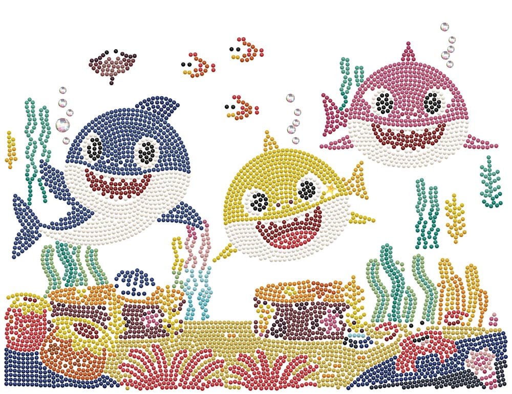 Dotting Diamond Chomp it up Baby Shark 35.00 x 27.00 CM