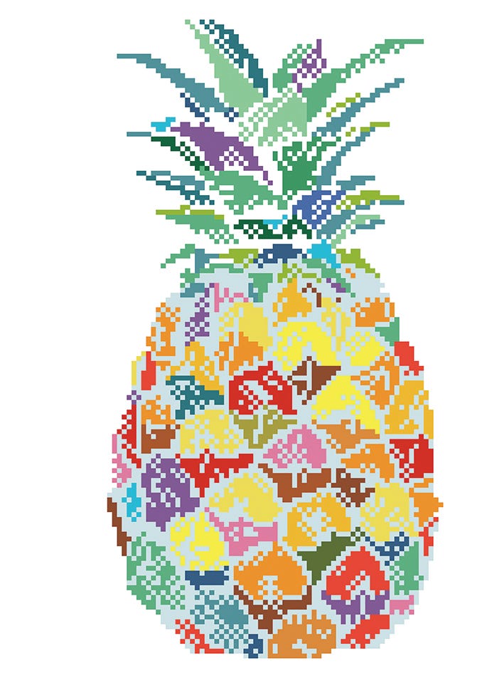 Dotting Diamond Pineapple Crush 39.00 x 28.00 CM