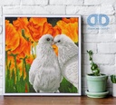 Dotting Diamond Kissing Doves 30.50 x 30.50 CM
