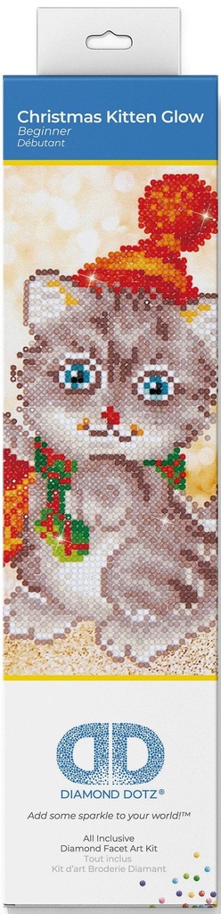Dotting Diamond Christmas Kitten Glow 25.00 x 23.00 CM