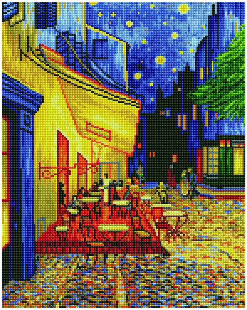 Dotting Diamond CafÃ© at Night Van Gogh 52.00 x 42.00 CM