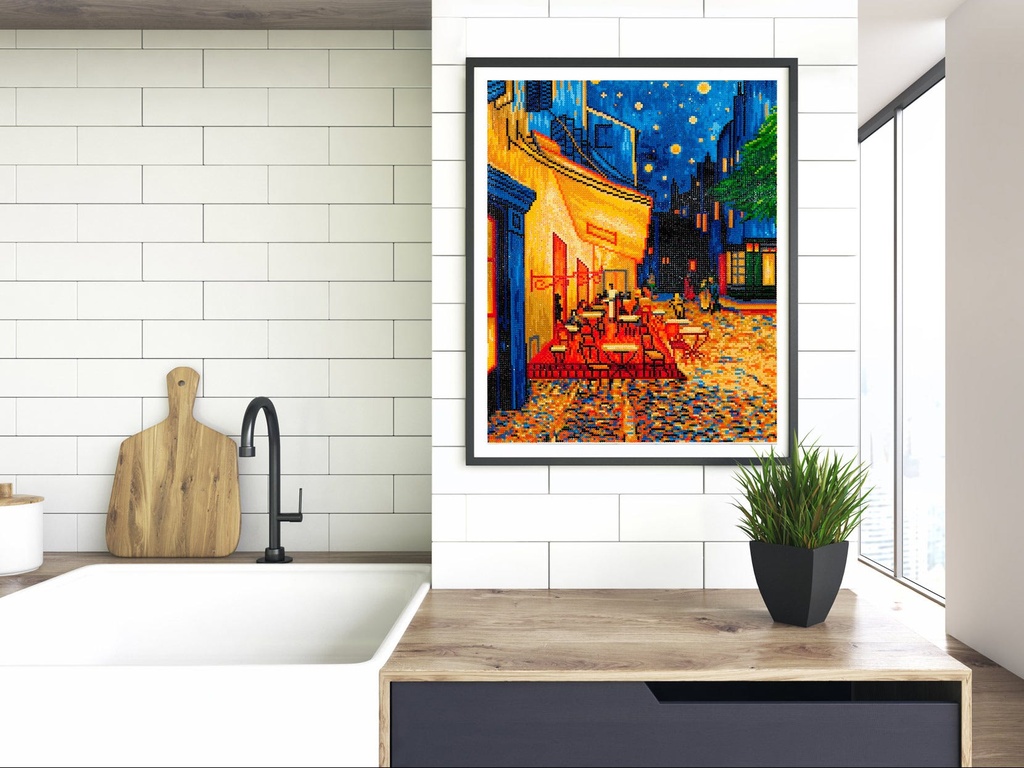 Dotting Diamond CafÃ© at Night Van Gogh 52.00 x 42.00 CM