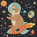 DOTZ BOX Sloth Rocket 22.00 x 22.00 CM