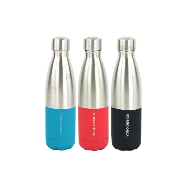 BOUTEILLE "DUO" 500 ML ROUGE ET INOX / 8168