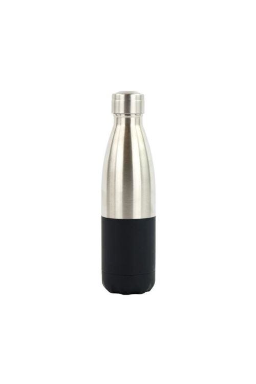 BOUTEILLE "DUO" 500 ML NOIRE ET INOX / 8167