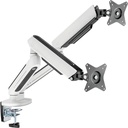 Twisted Minds Identity Premium Dual-Monitor Gaming Monitor Arms with RGB Lighting White