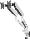 Twisted Minds Identity Premium Dual-Monitor Gaming Monitor Arms with RGB Lighting White