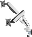 Twisted Minds Identity Premium Dual-Monitor Gaming Monitor Arms with RGB Lighting White