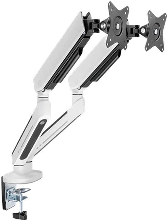 Twisted Minds Identity Premium Dual-Monitor Gaming Monitor Arms with RGB Lighting White