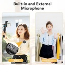 Maonocaster AU WM820A2 Dual Person Compact Wireless Lavalier Microphone 2.4GHz with Real time Monit