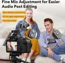 Maonocaster AU WM820A2 Dual Person Compact Wireless Lavalier Microphone 2.4GHz with Real time Monit