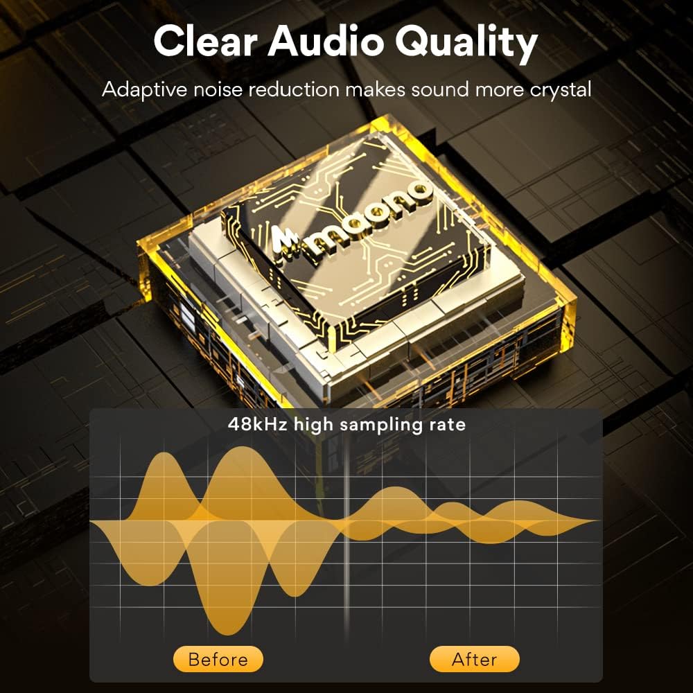 Maonocaster AU WM820A2 Dual Person Compact Wireless Lavalier Microphone 2.4GHz with Real time Monit