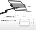 UPERGO OL- 3T Dual Arm for Monitor Laptop & Tablet - 3 in 1