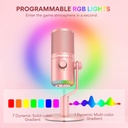 MAONO DM30-RGB PROGRAMMABLE CONDENSER USB MICROPHON RGB - PINK
