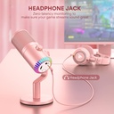 MAONO DM30-RGB PROGRAMMABLE CONDENSER USB MICROPHON RGB - PINK