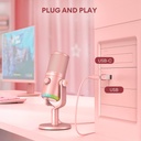 MAONO DM30-RGB PROGRAMMABLE CONDENSER USB MICROPHON RGB - PINK