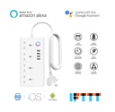 Smart WiFi Plug, Power Extension With 4 AC Outlets And 4 USB Ports - White