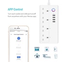 Smart WiFi Plug, Power Extension With 4 AC Outlets And 4 USB Ports - White