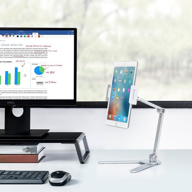 UPERGO AP-7V Mobile, Tablet - Portable Stand- upto 13" Tablet - White