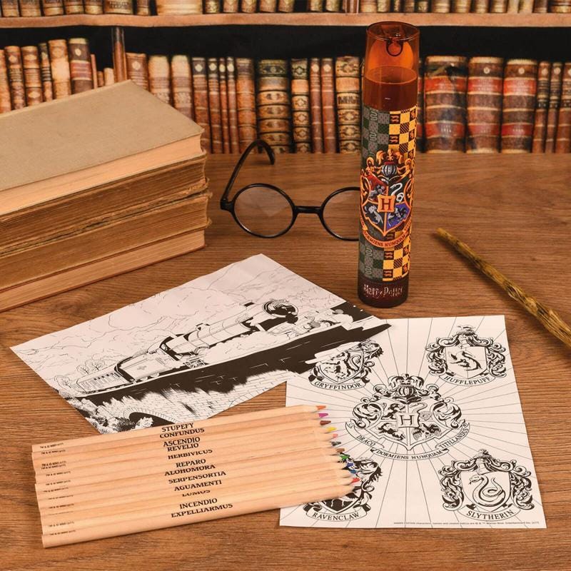 HARRY POTTER - COLOURFUL CREST CHECK (PENCIL TUBE)