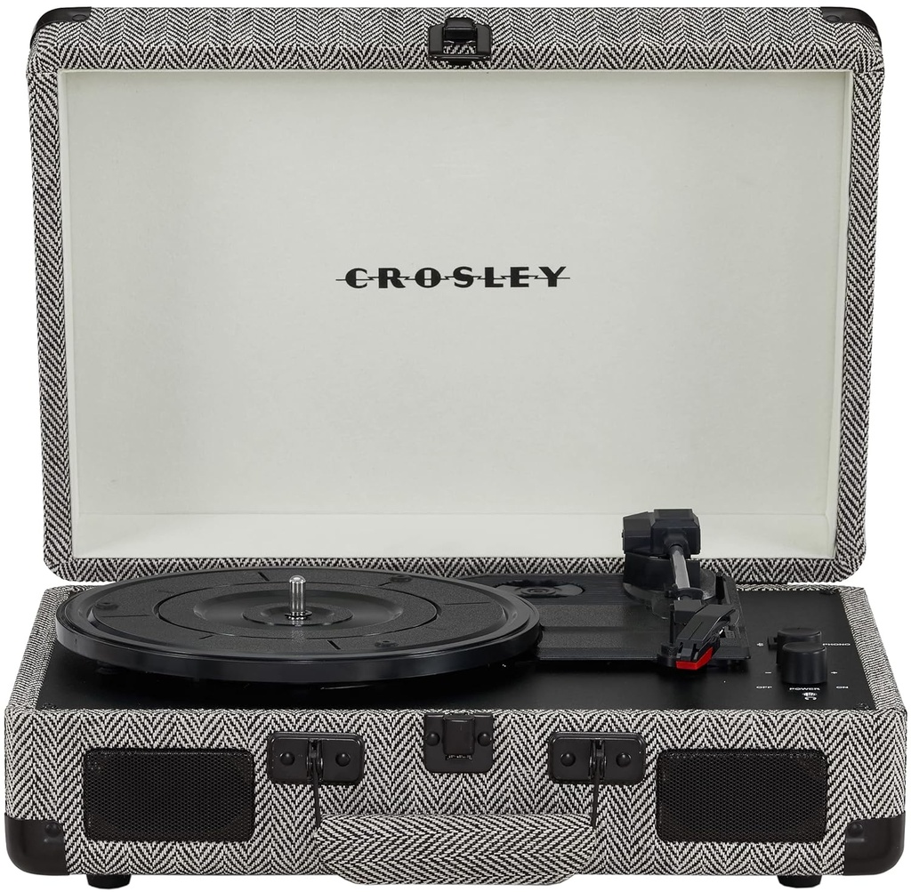CROSLEY CRUISER PLUS PORTABLE TURNTABLE WITH BLUETOOTH IN/OUT - HERRINGBONE