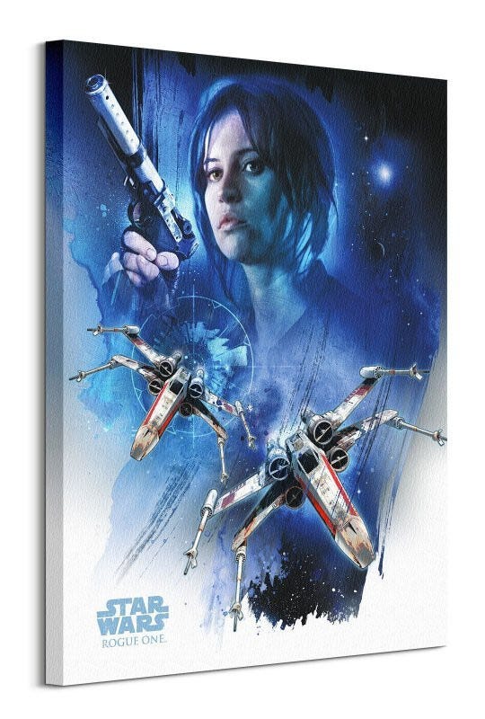 STAR WARS ROGUE ONE - JYN & X-WINGS (CANVASS PRINT)